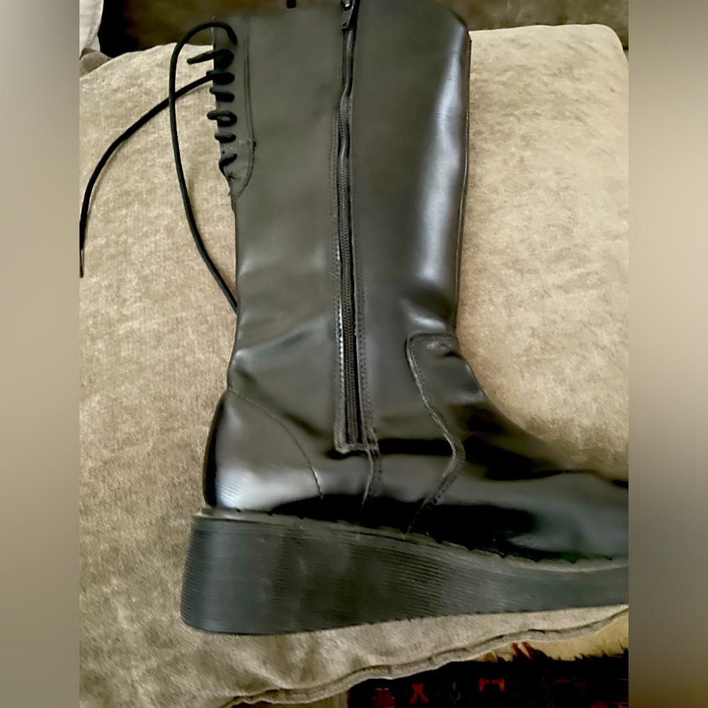 Rare Dr. Martens motorcycle boots. NWOT. Pristine tread. Made in England.